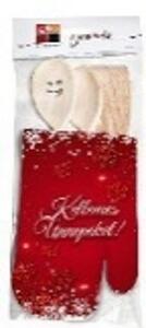 EVŐESZKÖZKÉSZLET DÍSZES KESZTYŰVEL - KARÁCSONYI MINTA - KELLEMES UNNEPEKET 20X40