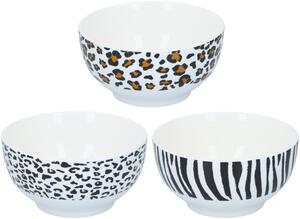 TÁL 250ML 11,5X5,5CM 4SZÍN "VADÁLLATOS" KERÁMIA