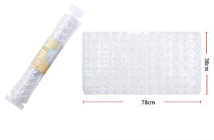 SZŐNYEG PVC CSÚSZÁSGÁTLÓS 38X78CM, FEHÉR