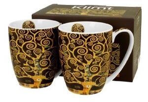 BÖGRE SZETT PORCELÁN 2DB-OS 360ML KLIMT ÉLETFA BARNA