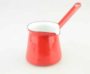 KÁVÉKIÖNTŐ PIROS ZOMÁNC 0,5L