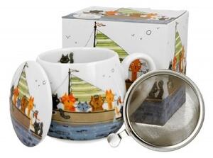 BÖGRE SZŰRŐS HORDÓ PORCELÁN 430ML 'CATS CREW'