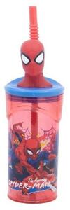 POHÁR SZÍVÓSZÁLAS 3D 360ML SPIDERMAN