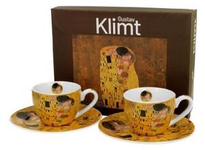KÁVÉSKÉSZLET 2 SZEMÉLYES CSÉSZE+ALJ 110ML KLIMT KISS