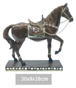 LÓ SZOBOR POLIREZIN 30X8X28CM