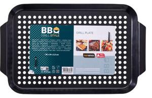 BBQ GRILLTÁLCA 38X24X2,5CM FEKETE
