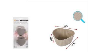 MUFFIN FORMA SZÍV SZILIKON 7X6X3CM 6DB/CSOM