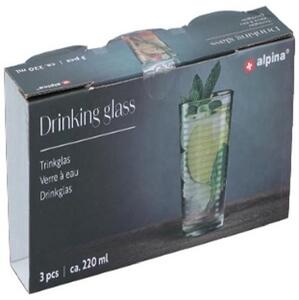 ÜVEGPOHÁR KÉSZLET 220ML 3DB
