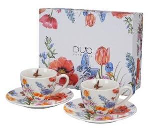 KÁVÉSKÉSZLET 2 SZEMÉLYES CSÉSZE+ALJ 110 ML SPRING
