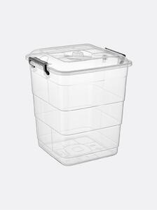 TÁROLÓDOBOZ NÉGYZET ALAKÚ 21L "TETRIS" MŰA
