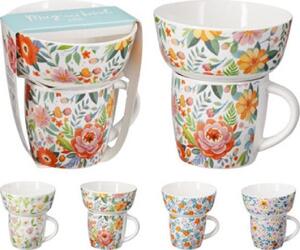 TÁL 530ML ÉS BÖGRE 330ML SZETT PORCELÁN 4F