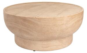 Natúr színű kerek dohányzóasztal kő dekorral ø 80 cm Noble – Zuiver