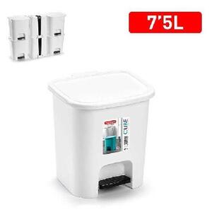 SZEMETES PEDÁLOS FEHÉR 7,5L