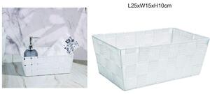 TÁROLOKOSÁR PP 25CMX15CMX10CM FEHÉR