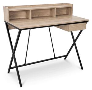AKORD Furniture Factory FLEXO Ipari Számítógépasztal Sonoma Tölgy Fekete Lábakkal