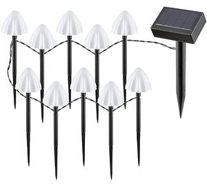Rábalux 77007 Skadar földbe szúrható napelemes LED lámpa, fekete-fehér, 10db/szett