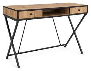 AKORD Furniture Factory CROSSLINE Ipari Számítógépasztal Craft Tölgy Fekete Lábakkal