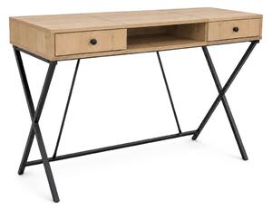 AKORD Furniture Factory Crossline Ipari Számítógépasztal Artisan Tölgy Fekete Lábakkal