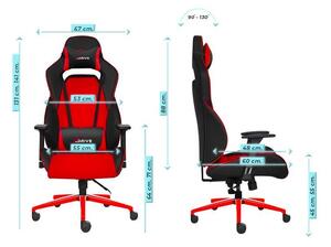 GOKTURK Professional szövet ülésű gamer szék, nyak- és derékpárnával, 3D kartámasz