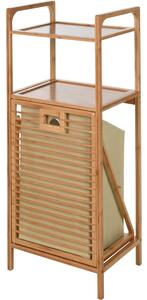 Bamboo fürdőszobai állvány kibillenthető kosárral, 40 x 95 x 30 cm