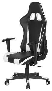 Fekete és fehér irodai forgószék GAMER