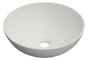 Invena Tinos, kerámia munkalap mosogató 39,5x39,5x13,5 cm, fehér matt, INV-CE-43-001-C