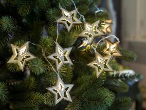 Tracon CHRSTSTW10WW LED karácsonyi lánc, csillag,szarvas, fa, elemes Timer 6+18h, 10LED, meleg fehér ( 3000K ) színhőmérséklettel, 2xAA