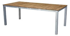 Kerti asztal Dallas 672 74x100cm, Fényes fa, Beton, Fém