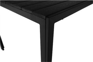 KONDELA Kerti asztal, 150 cm, fekete, ABELO