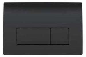 Akasztókészlet GEBERIT Duofix Basic + WC LENA Perem nélküli 48 x 36 cm + lassan eső deszka Slim, fekete, 3322XX85 + 39010185
