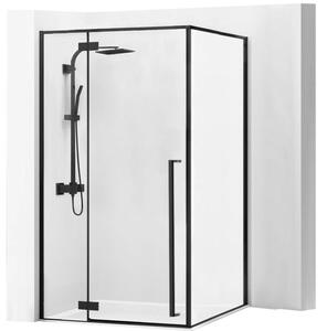 Rea - FARGO zuhanykabin 90 x 120 x 195 cm, fekete profil / átlátszó üveg, REA -K3214