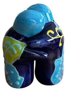 Mediterrán Kék kerámia só- és borsszóró pár (8 × 5 cm)