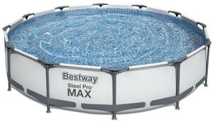 Bestway Steel Pro Max csővázas medence szett, 305 x 76 cm, papírszűrős, vízkapacitás 4678 l (56408)