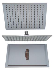 Mexen CUBE SET, zuhanykészlet termosztatikus keverővel, felső csatlakozóval és zuhanykészlettel Mexen Q-set 30x30cm, króm, 3/4 " + 1/2", 79397-00 + 77250-00