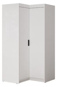 Sarokszekrény Novduni 116, Laminált forgácslap, 191x98x98cm, Fehér