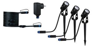 Paulmann - Plug & Shine 3 LED Kerti lámpa Warm white IP65 Black - Lampemesteren