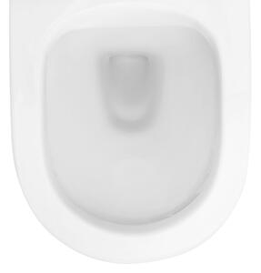 Rea CARLO mini - perem nélküli falra akasztható wc csésze 49x37, lassan eső ülőfelülettel, fehér, REA-C2760