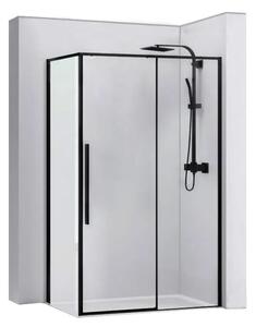 Rea - SOLAR BLACK MAT téglalap alakú zuhanykabin 80 x 100 cm, átlátszó üveg / fekete matt profil, REA -K6310