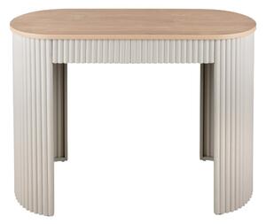 Bézs fém konzolasztal 40x100 cm Estriado – Leitmotiv