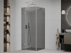 Mexen Roma zuhanykabin 70x70cm, 6mm üveg, króm profil-szürke üveg, 854-070-070-01-40