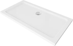Mexen SLIM - Négyszögletes zuhanytálca 120x70 cm + szifon, fehér, 40107012
