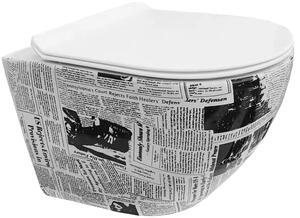 Mexen LENA Keret nélküli, függő vécécsésze lassan eső üléssel SLIM, 48 x 36 cm, lap, 30224099
