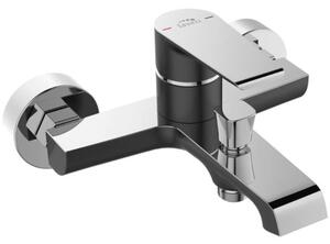 Laveo Largo, falra szerelhető kádcsaptelep 150mm, króm-fekete, LAV-BAH_710D