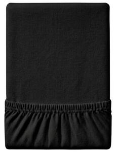 Jersey EXCLUSIVE fekete lepedő 90x200 cm Grammsúly: Lux (190 g/m2)
