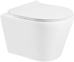 Mexen Rico falra szerelhető WC keret nélküli WC -ülőkével Karcsú, hőre keményedő, fehér - 30720100