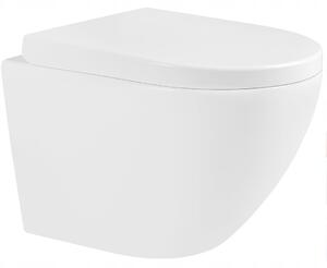 Mexen Lena Keret nélküli falra szerelhető WC, lassan záródó üléssel, fehér - 30220200