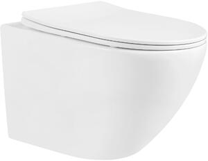 Mexen Lena Keret nélküli falra szerelhető WC, lassan záródó üléssel, fehér-30220300