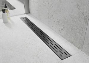 Mexen Lapos rozsdamentes zuhanyfolyó 50 cm M01 minta, fekete, 1720050-15