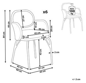 Kerti szék készlet (6 db.) Praza (természetes). 1082014