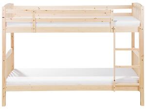 Emeletes ágy 90 cm REWIND (ágyráccsal) (világos fa). 1007471